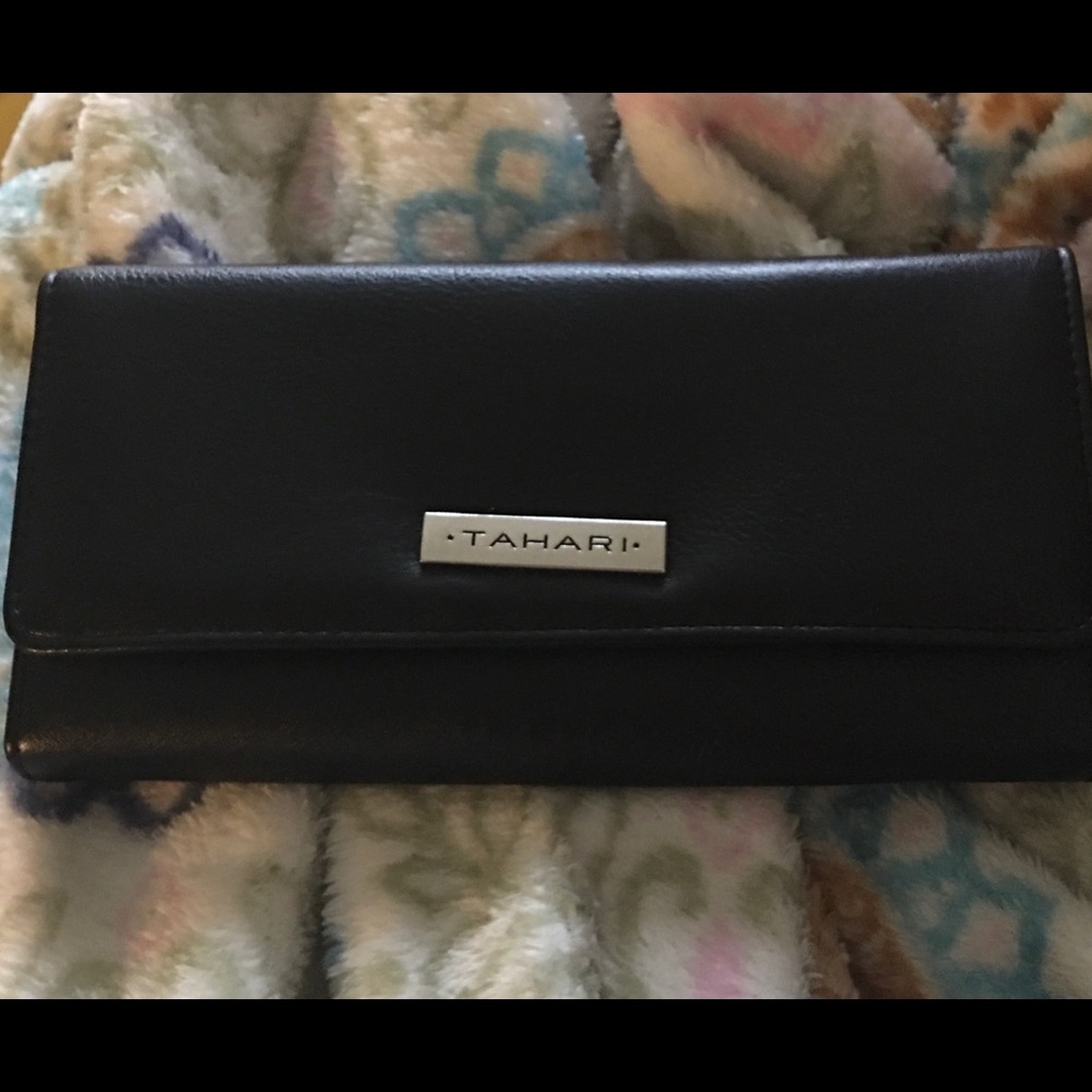 Tahari Black Leather Wallet